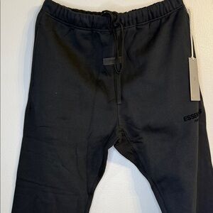 Essentials Jet Black Joggers